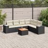 vidaXL Garden Sofa Set Black