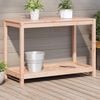 vidaXL Potting Table Natural wood Solid Douglas wood Large Potting Table