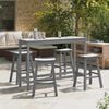 vidaXL Garden Bar Set 4 pcs Light gray HDPE