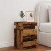 vidaXL Bedside Cabinet Old wood Engineered Wood Medium Bedside Cabinet