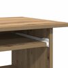 vidaXL Desk Artisan Oak Engineered Wood Small Desk Rectangular