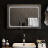 vidaXL Led Bathroom Mirror Transparent Glass Medium Bathroom Mirror