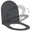 vidaXL Toilet Seat Anthracite 17.32 x 14.33 x 1.34 in Duroplast