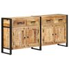 vidaXL Sideboard Natural wood tones with a black frame