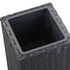vidaXL Garden Raised Beds 3 pcs Poly Rattan Black