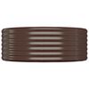 vidaXL Garden Raised Bed Brown Powder-coated steel Large Durable