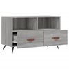 vidaXL TV Cabinet Grey Sonoma Engineered Wood, Iron Standard TV Cabinet