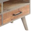 vidaXL TV Stand Grey and honey brown Solid rough mango wood