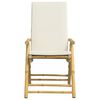 vidaXL Garden Reclining Chair Set of 4 Cream White Bamboo Four-piece set