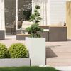 vidaXL Planter White Cold-rolled steel Large Durable Planter