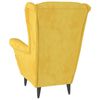 vidaXL Armchair Mustard Yellow Velvet (100% polyester), plywood Standard