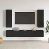 vidaXL TV Cabinet Black Engineered wood 5 Piece Set TV Cabinet