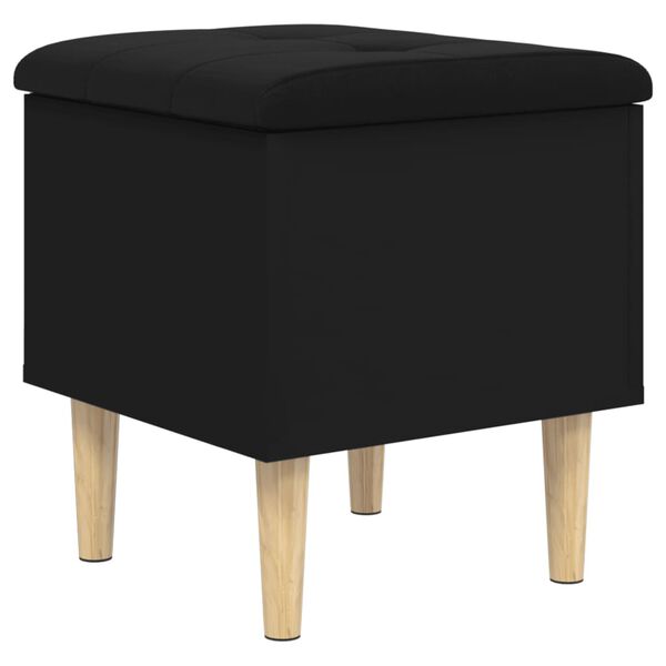 vidaXL Storage Bench Black