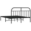 vidaXL Bed Frame Black Powder-coated steel Double Bed Frame