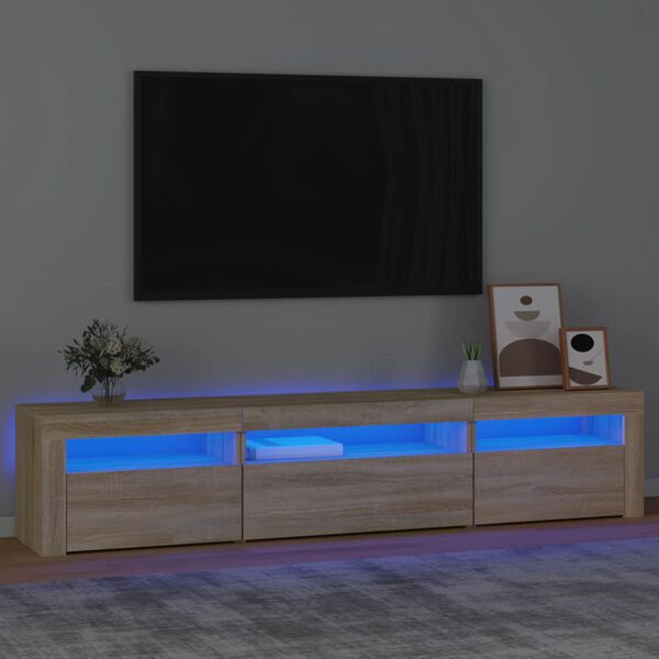 vidaXL TV Cabinet Sonoma oak Engineered wood Large TV Cabinet