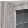 vidaXL Sideboard Grey sonoma Engineered wood, glass Large Sideboard