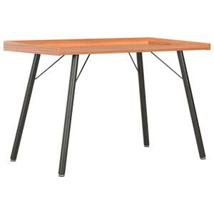 vidaXL Desk Black, Brown Engineered wood, Powder-coated steel Compact