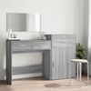 vidaXL Dressing Table Set Grey sonoma Engineered wood, glass Medium