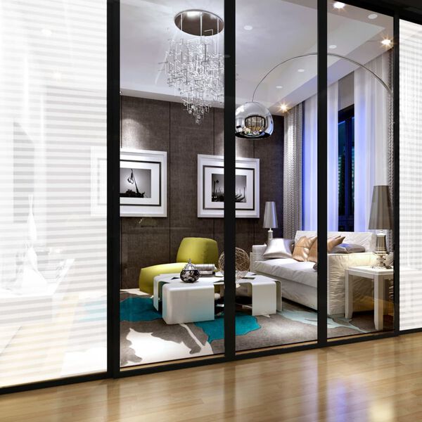 vidaXL Window Film Set of 5 White, Frosted PVC 35.4 x 787.4 in