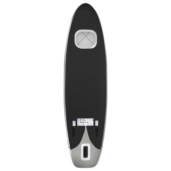 vidaXL Inflatable Stand Up Paddle Board Set Black 141.7x31.9x3.9"
