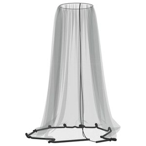 vidaXL Mosquito Net for Umbrella 220 Mesh Black Φ118.1x90.6"