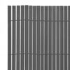 vidaXL Double-Sided Patio Fence 43.3x157.5" Grey