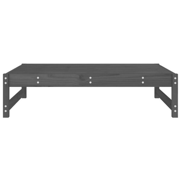 vidaXL Garden Footstool Grey Solid Pine Wood 47.2x33.1x11.8 in Modular