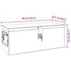 vidaXL Storage Box Silver 23.6"x9.3"x9.1" Aluminum
