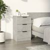 vidaXL Bedside Cabinet Concrete grey Engineered wood Medium