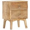 vidaXL Bedside Cabinet Natural Wood Solid Mango Wood Medium
