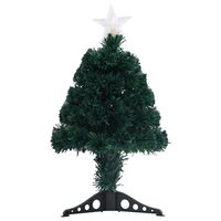 vidaXL Pre-lit Christmas Tree with Stand 2 ft Fiber Optic