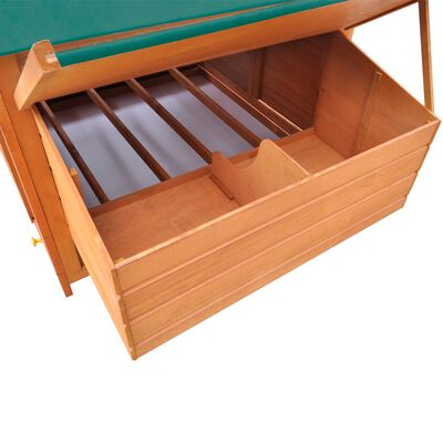 vidaXL Chicken Coop Wood 61.2"x38.2"x43.3"