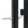 vidaXL Black Single Door Fence Gate 118.1x78.7"
