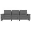 vidaXL 3-seater Sofa With Footstool Dark grey