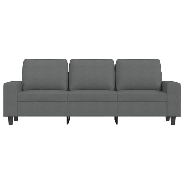 vidaXL 3-seater Sofa With Footstool Dark grey