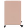 vidaXL Bedside Cabinet Set of 2 Pink Cold-rolled steel Small
