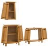 vidaXL Bathroom Furniture Set Natural Wood Tone Solid Pine Wood