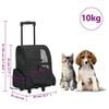 vidaXL Pet Trolley Black Fabric, metal Small Foldable Pet Trolley