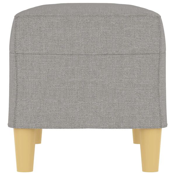 vidaXL Bench Light Grey Fabric (100% polyester), Plywood, Foam