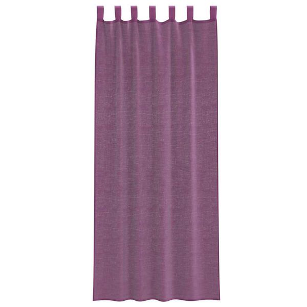 vidaXL Voile Curtains with Loops 2 pcs Purple 55.1x102.4"