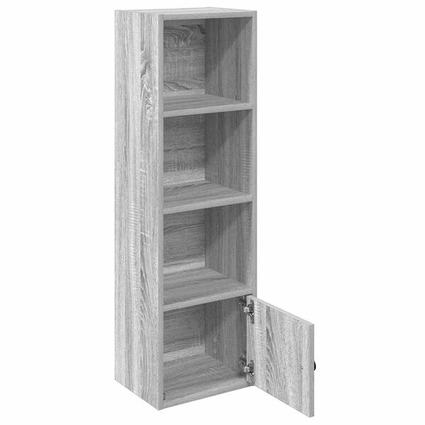 vidaXL Bookcase Grey sonoma Engineered wood Medium Bookcase