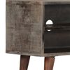 vidaXL TV Cabinet Grey with brown elements Solid rough mango wood
