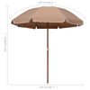 vidaXL Garden Parasol Taupe 100% polyester and steel Large