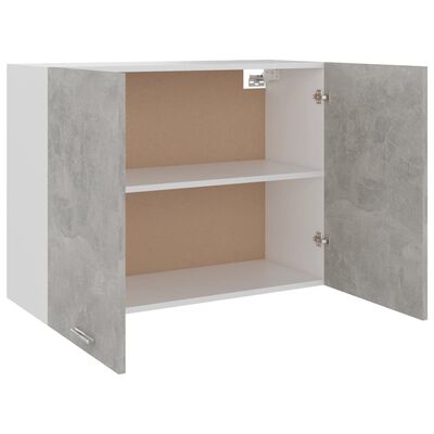 vidaXL Hanging Cabinet Concrete Gray 31.5"x12.2"x23.6" Engineered Wood