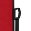 vidaXL Retractable Side Awning Red 100% polyester with PU coating