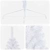 vidaXL Artificial Half Christmas Tree White PVC 6.9 ft Tall