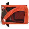 vidaXL Pet Bike Trailer Orange Oxford fabric and Iron Medium Collapsible