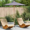 vidaXL Garden Parasol Dark Grey &Oslash; 270 x 260 cm Bamboo