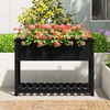 vidaXL Planter Black Solid Pine Wood Large Durable Planter