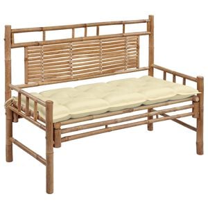 vidaXL Garden Bench Natural Bamboo 47.2 in width Waterproof